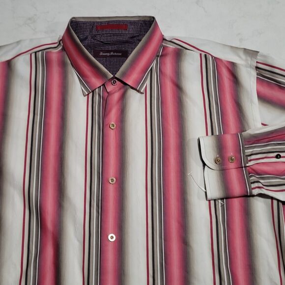 TOMMY BAHAMA Sarasota Ombre Stripe Original Fit 2XL Silk Blend NWOT $198 MSRP - Picture 1 of 15